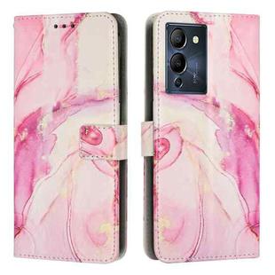 For Infinix Note 12 G96 Painted Marble Pattern Leather Phone Case(Rose Gold)