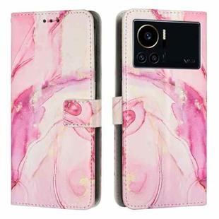 For Infinix Note 12 vip Painted Marble Pattern Leather Phone Case(Rose Gold)