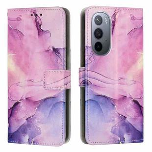 For Motorola Moto X30 Pro / Edge 30 Ultra Painted Marble Pattern Leather Phone Case(Purple)