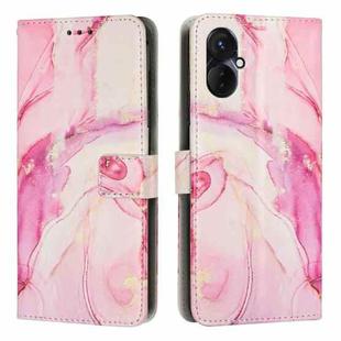 For Tecno Spark 9 Pro Painted Marble Pattern Leather Phone Case(Rose Gold)
