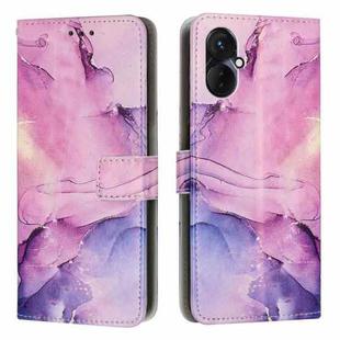 For Tecno Spark 9 Pro Painted Marble Pattern Leather Phone Case(Purple)