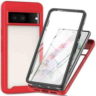 For Googel Pixel 7 Pro Starry Sky Full Body Hybrid Shockproof Phone Case(Red)