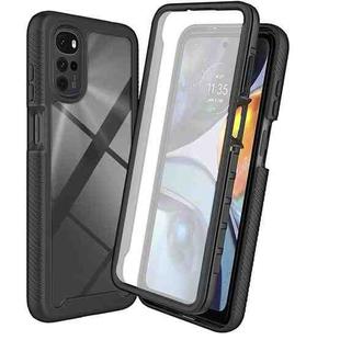 For Motorola Moto G22 / E32 Starry Sky Full Body Hybrid Shockproof Phone Case(Black)