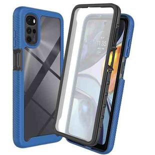 For Motorola Moto G22 / E32 Starry Sky Full Body Hybrid Shockproof Phone Case(Royal Blue)