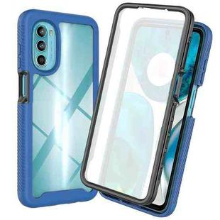 For Motorola Moto G52 / G82 Starry Sky Full Body Hybrid Shockproof Phone Case(Royal Blue)