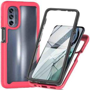 For Motorola Moto G62 5G Starry Sky Full Body Hybrid Shockproof Phone Case(Frosted Pink)