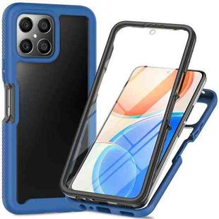 For Honor X8 4G Starry Sky Full Body Hybrid Shockproof Phone Case(Royal Blue)