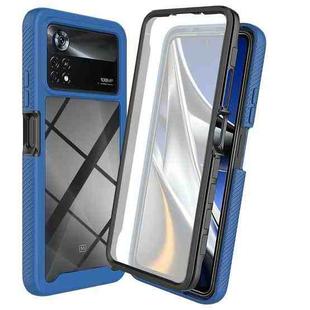 For Xiaomi Poco X4 Pro 5G Starry Sky Full Body Hybrid Shockproof Phone Case(Royal Blue)