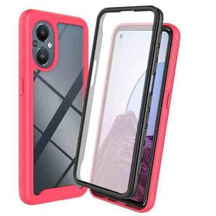 For OnePlus Nord 20 5G / OPPO Reno7 Z / Reno7 Lite / Reno8 Lite  Starry Sky Full Body Hybrid Shockproof Phone Case(Frosted Pink)