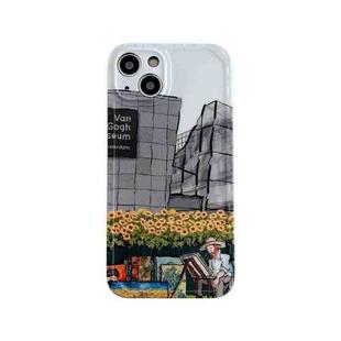 For iPhone 14 Pro Max Oil Painting TPU Phone Case(Street Painter)
