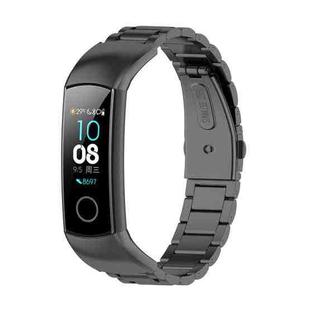 For Huawei Honor Band 4 (CRS-B19) / Honor Band 5 (CRS-B19S) Three Beads Steel Wrist Strap Watchband(Black)