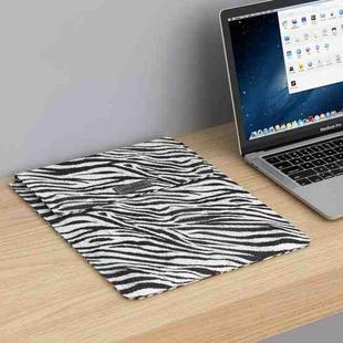 For 13 inch Laptop Zebra Pattern PU Leather Laptop Sleeve Bag