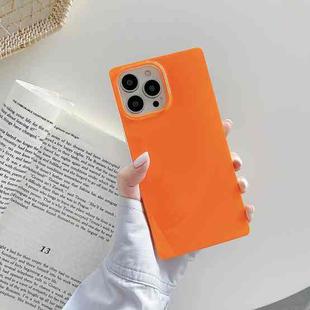 For iPhone 14 Pro Max Fluorescence Soft TPU Straight-Edge Phone Case(Orange)