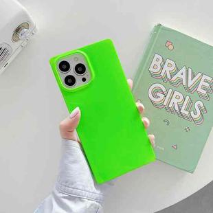 For iPhone 12 Fluorescence Soft TPU Straight-Edge Phone Case(Green)