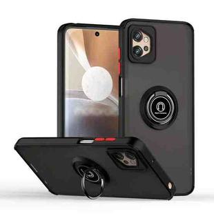 For Motorola Moto G32 Q Shadow 1 Series TPU + PC Phone Case with Ring(Black+Red)