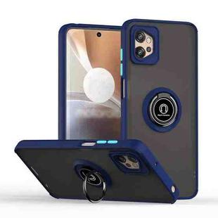 For Motorola Moto G32 Q Shadow 1 Series TPU + PC Phone Case with Ring(Royal Blue)