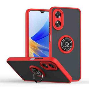 For OPPO A17 4G Q Shadow 1 Series TPU + PC Phone Case with Ring(Red)
