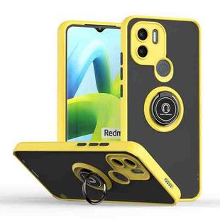 For Xiaomi Redmi A1+ Q Shadow 1 Series TPU + PC Phone Case with Ring(Yellow)