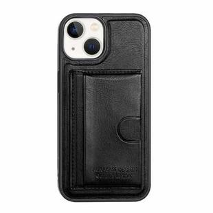 For iPhone 14 Pro Max Card Slot Holder Leather Phone Case(Black)