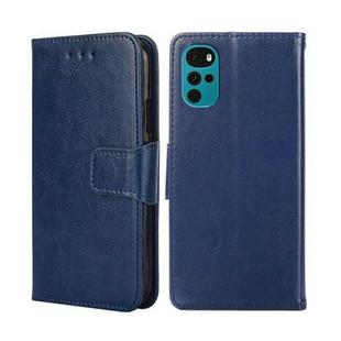 For Motorola Moto E32 India/E22s 4G Global Crystal Texture Leather Phone Case(Royal Blue)