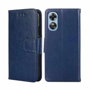 For OPPO A17 Crystal Texture Leather Phone Case(Royal Blue)