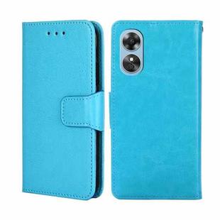 For OPPO A17 Crystal Texture Leather Phone Case(Sky Blue)