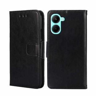 For Realme C33 4G Crystal Texture Leather Phone Case(Black)