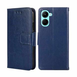 For Realme C33 4G Crystal Texture Leather Phone Case(Royal Blue)