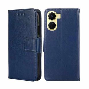 For vivo Y16 4G/Y02s 4G Crystal Texture Leather Phone Case(Royal Blue)