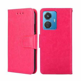For vivo Y55 4G Crystal Texture Leather Phone Case(Rose Red)