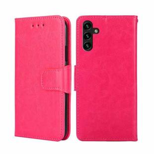 For Samsung Galaxy A04s Crystal Texture Leather Phone Case(Rose Red)