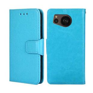 For Sharp Aquos sense7 Plus Crystal Texture Leather Phone Case(Sky Blue)