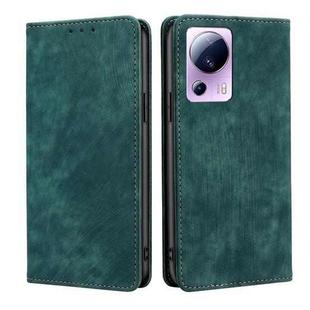 For Xiaomi Civi 2 5G RFID Anti-theft Brush Magnetic Leather Phone Case(Green)
