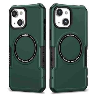 For iPhone 14 Plus MagSafe Shockproof Armor Phone Case(Dark Green)