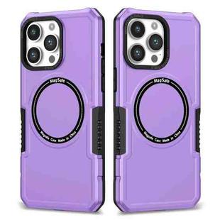 For iPhone 14 Pro MagSafe Shockproof Armor Phone Case(Purple)