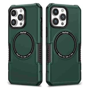 For iPhone 14 Pro Max MagSafe Shockproof Armor Phone Case(Dark Green)