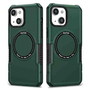 For iPhone 13 MagSafe Shockproof Armor Phone Case(Dark Green)