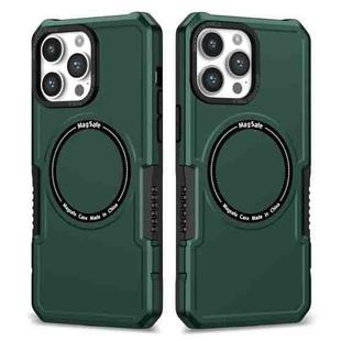 For iPhone 13 Pro Max MagSafe Shockproof Armor Phone Case(Dark Green)