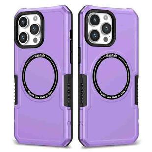 For iPhone 13 Pro Max MagSafe Shockproof Armor Phone Case(Purple)