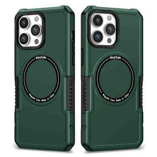 For iPhone 12 Pro MagSafe Shockproof Armor Phone Case(Dark Green)
