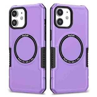 For iPhone 11 MagSafe Shockproof Armor Phone Case(Purple)
