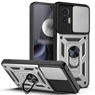 For Motorola Edge 30 Neo Sliding Camera Cover Design TPU+PC Phone Case(Silver)