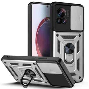 For Motorola Edge 30 Ultra Sliding Camera Cover Design TPU+PC Phone Case(Silver)