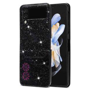 For Samsung Galaxy Z Flip3 5G Star Laser Engraving Folding Phone Case(Black)
