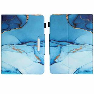 For 7 inch Colored Drawing Horizontal Flip Leather Tablet Case(Cyan Marble)