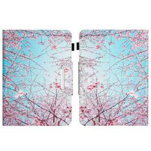 For 7 inch Colored Drawing Horizontal Flip Leather Tablet Case(Cherry Blossoms)