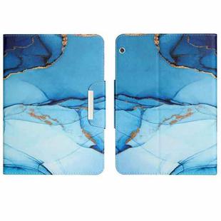 For Huawei MediaPad T5 10 inch Colored Drawing Horizontal Flip Leather Tablet Case(Cyan Marble)