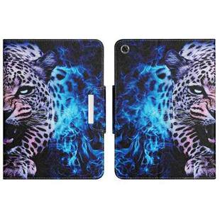 For Lenovo Tab M10 3rd Gen 10.1 Colored Drawing Horizontal Flip Leather Tablet Case(Blue Leopard)