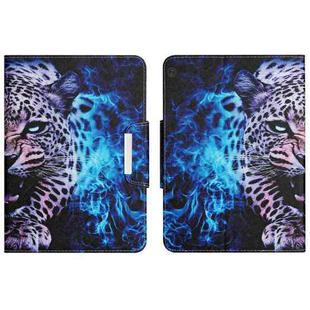 For Lenovo Tab M10 TB-X505 Colored Drawing Horizontal Flip Leather Tablet Case(Blue Leopard)