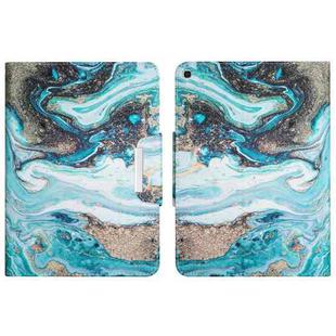 For Samsung Galaxy Tab A 10.1 2019 Colored Drawing Horizontal Flip Leather Tablet Case(Ink Marble)